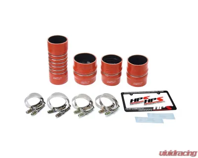HPS Performance Products High Temp Aramid Reinforced Silicone Intercooler Hose Boots Kit for 2007-2010 Dodge Ram 6.7L Cummins Diesel - 57-1569