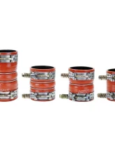HPS Orange High Temperature Aramid Reinforced Silicone Intercooler Hose Boots Kit Ford F550 Superduty 6.4L 2008-2010                                     - 57-1571 - Image 2