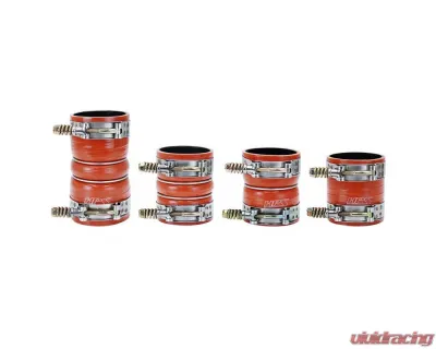 HPS Orange High Temperature Aramid Reinforced Silicone Intercooler Hose Boots Kit Ford F550 Superduty 6.4L 2008-2010 - 57-1571