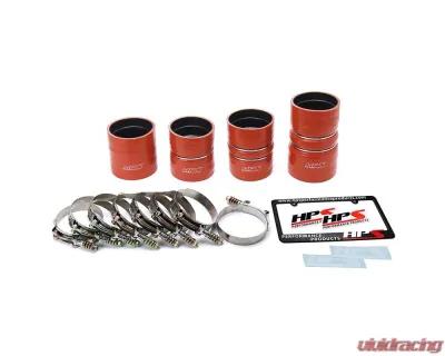 HPS Orange High Temperature Aramid Reinforced Silicone Intercooler Hose Boots Kit Ford F550 Superduty 6.4L 2008-2010 - 57-1571