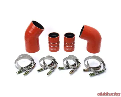 HPS High Temp Aramid Reinforced Silicone Intercooler Turbo Hose Boots Kit with T Bolt Clamps Chevy Silverado 2500 HD 2004-2005 - 57-1574