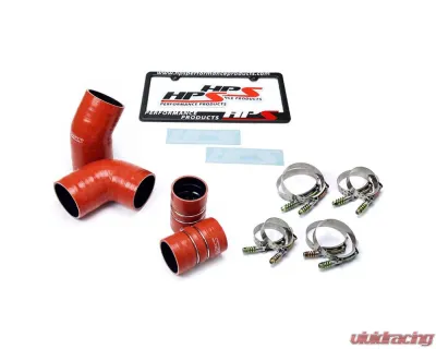 HPS High Temp Aramid Reinforced Silicone Intercooler Turbo Hose Boots Kit with T Bolt Clamps Chevy Silverado 2500 HD 2004-2005 - 57-1574