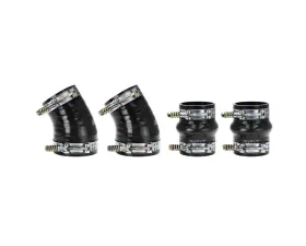 HPS Black Ultra High Temp Reinforced Silicone Intercooler Hose Boots Kit Dodge Ram 1994-2002