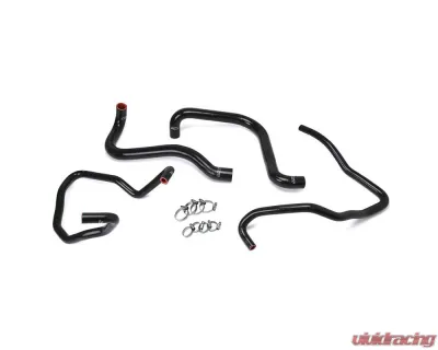 HPS Black Reinforced Silicone Radiator + Heater Hose Kit for Jeep 03-06 Wrangler TJ SE 2.4L 4Cyl Left Hand Drive - 57-1589-BLK