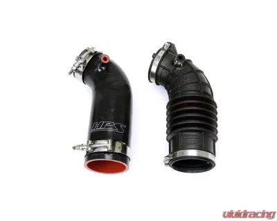 HPS Performance Products Black Silicone Post MAF Air Intake Hose Kit for 2016-2024 Honda Civic 2.0L Non Turbo - 57-1596-BLK