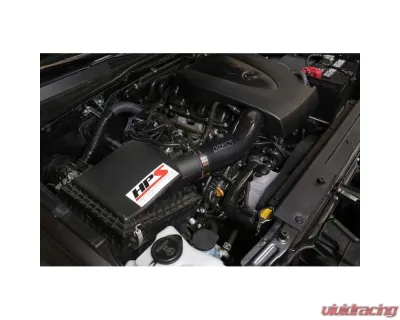 HPS Red Reinforced Silicone Post MAF Air Intake Hose Kit for Toyota 16-20 Tacoma 3.5L V6 - 57-1600-RED
