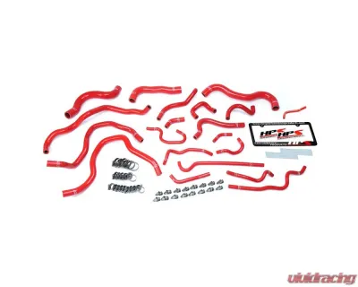 HPS Red Reinforced Silicone Radiator Heater Coolant Hose Kit for Honda 16-19 Civic 2.0L Non Turbo - 57-1607-RED