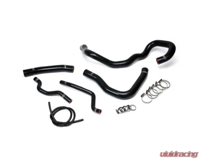 HPS Black Reinforced Silicone Radiator + Heater Hose Kit for Mitsubishi 08-17 Lancer 2.0L 2.4L DE ES GTS - 57-1609-BLK