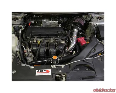 HPS Black Reinforced Silicone Radiator + Heater Hose Kit for Mitsubishi 08-17 Lancer 2.0L 2.4L DE ES GTS - 57-1609-BLK