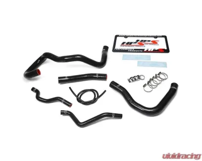 HPS Black Reinforced Silicone Radiator + Heater Hose Kit for Mitsubishi 08-17 Lancer 2.0L 2.4L DE ES GTS - 57-1609-BLK