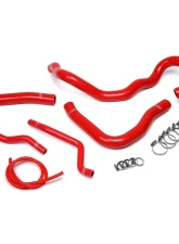 HPS Red Reinforced Silicone Radiator + Heater Hose Kit for Mitsubishi 08-17 Lancer 2.0L 2.4L DE ES GTS                                     - 57-1609-RED - Image 3