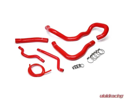 HPS Red Reinforced Silicone Radiator + Heater Hose Kit for Mitsubishi 08-17 Lancer 2.0L 2.4L DE ES GTS - 57-1609-RED