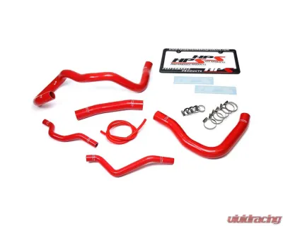HPS Red Reinforced Silicone Radiator + Heater Hose Kit for Mitsubishi 08-17 Lancer 2.0L 2.4L DE ES GTS - 57-1609-RED