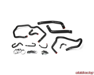 HPS Reinforced Black Silicone Radiator + Heater Hose Kit Coolant for Toyota 10-14 FJ Cruiser 4.0L V6 - 57-1611-BLK