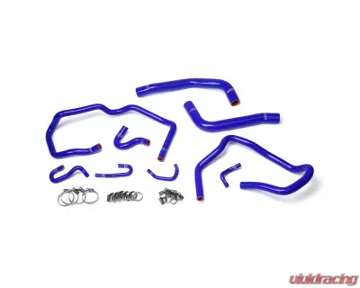 HPS Reinforced Blue Silicone Radiator + Heater Hose Kit Coolant for Toyota 10-14 FJ Cruiser 4.0L V6 - 57-1611-BLUE