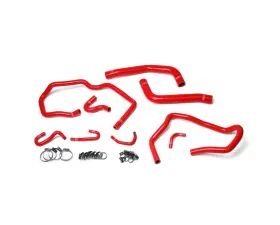 HPS Reinforced Red Silicone Radiator + Heater Hose Kit Coolant for Toyota 10-14 FJ Cruiser 4.0L V6