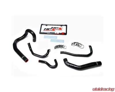 HPS Black Reinforced Silicone Radiator + Heater Hose Kit Coolant for Toyota 86-92 Supra MK3 Turbo & NA 7MGE / 7MGTE Left Hand Drive - 57-1612-BLK