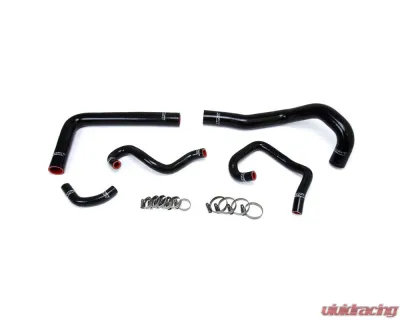 HPS Black Reinforced Silicone Radiator + Heater Hose Kit Coolant for Toyota 93-98 Supra MK4 2JZ Turbo Left Hand Drive - 57-1613-BLK