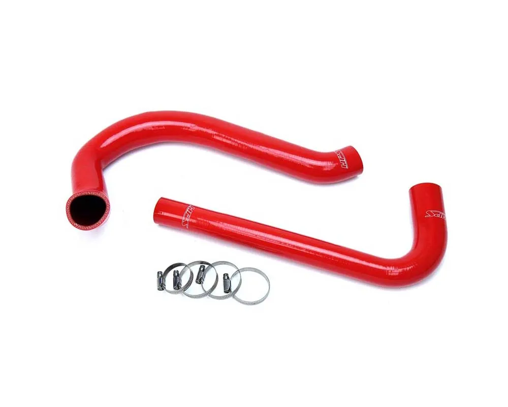 HPS Red Reinforced Silicone Radiator Hose Kit Coolant for Jeep 87-95 Wrangler YJ 2.5L - 57-1627-RED