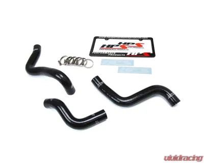 HPS Black Reinforced Silicone Radiator Hose Kit (3pcs Set) Coolant for Mazda 04-11 RX8 - 57-1634-BLK