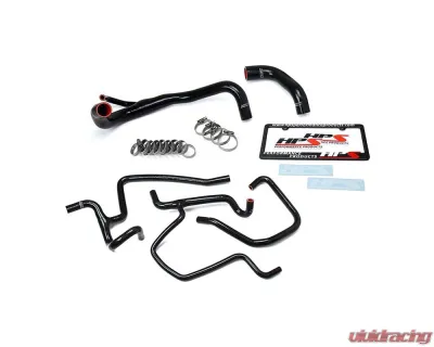 HPS Black Reinforced Silicone Radiator + Heater Hose Kit Coolant for Dodge 11-18 Charger 5.7L V8 Pursuit - 57-1646-BLK