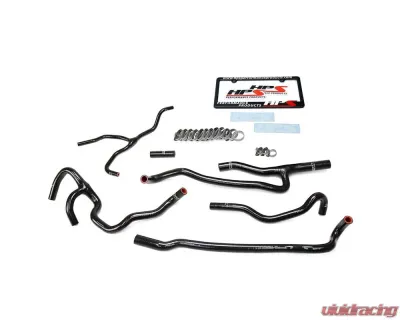 HPS Performance Products Black Reinforced Silicone Heater Hose Kit for 2016-2017 Chevy Camaro SS 6.2L V8 - 57-1660-BLK