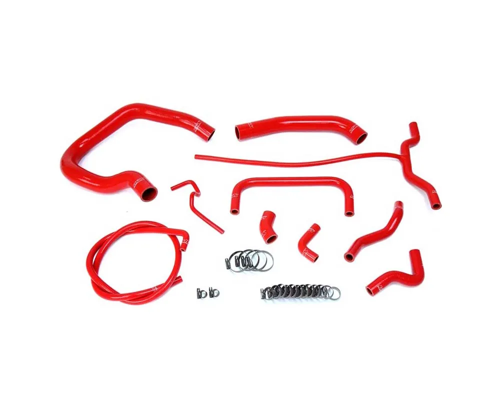 HPS Reinforced Red Silicone Radiator + Heater Hose Kit Coolant for Ford 04-11 Ranger 4.0L V6 - 57-1661-RED