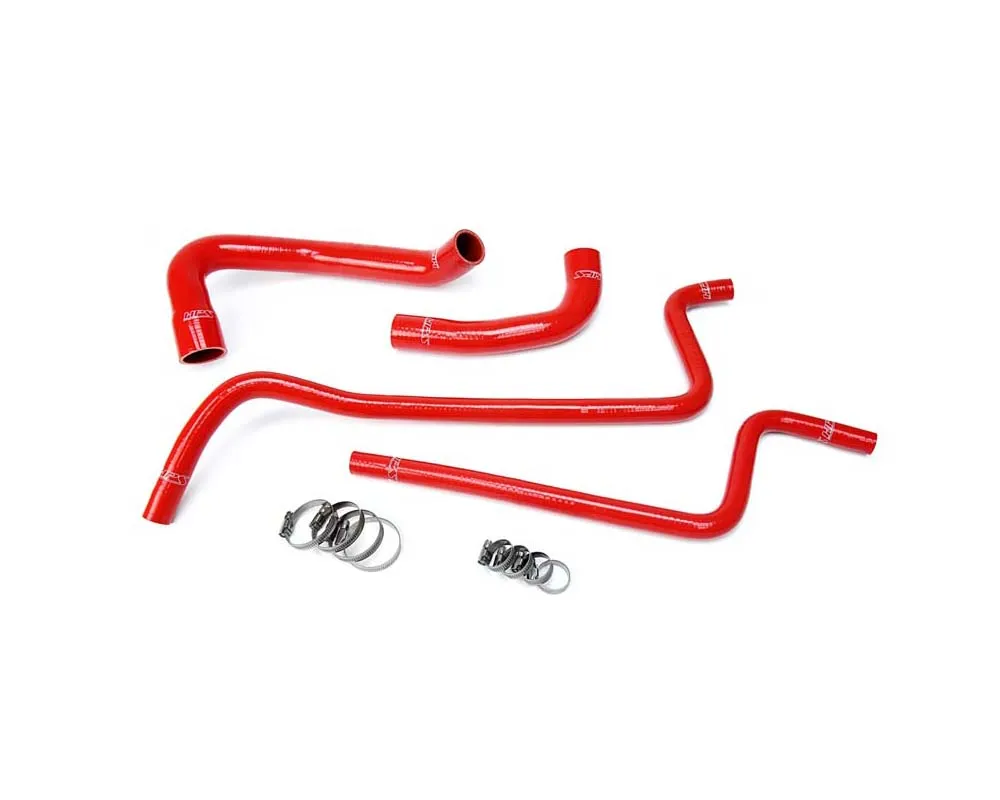 HPS Silicone Radiator + Heater Coolant Hose Kit (Red) Jeep Wrangler TJ 4.0L Left Hand Drive 2000-2001 - 57-1689-RED