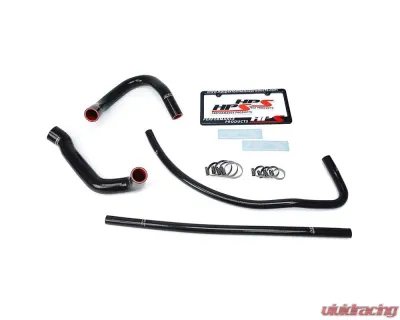 HPS Black Reinforced Silicone Radiator + Heater Hose Kit for Jeep 93-98 Grand Cherokee 4.0L I6 Left Hand Drive - 57-1690-BLK