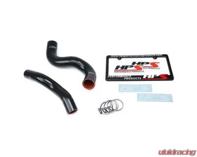 HPS Black Silicone OEM Replacement Radiator Coolant Hose Kit Jeep Grand Cherokee WK1 2006-2009 - 57-1703-BLK