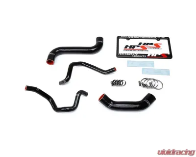 HPS Black Reinforced Silicone Radiator + Heater Hose Kit for Subaru 2004-2005 Impreza 2.5L Non Turbo Left Hand Drive - 57-1733-BLK