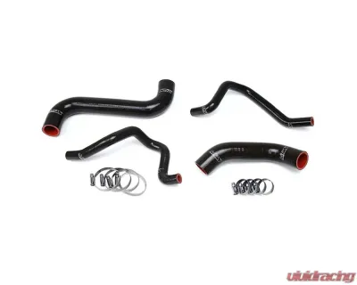 HPS Black Reinforced Silicone Radiator + Heater Hose Kit for Subaru 2006-2007 Impreza 2.5L Non Turbo Left Hand Drive - 57-1734-BLK