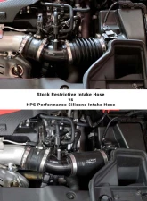 HPS Silicone Air Intake Hose Post MAF Tube (Black) Honda 2017-2021                                     - 57-1765-BLK - Image 4