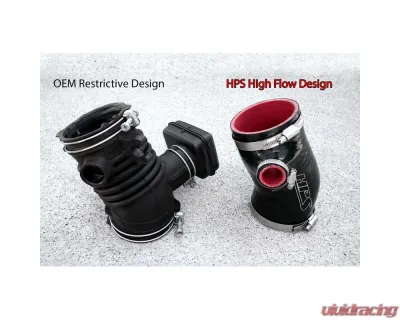 HPS Performance Products Silicone Air Intake Hose Kit Black for Lexus RX350 2016-2020 - 57-1880-BLK