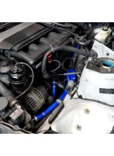 HPS Blue Silicone Heater Hose Kit BMW 323i 2.5L M52TU/M54 (E46) 2000                                     - 57-1937-BLUE - Image 2