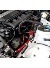 HPS Red Silicone Heater Hose Kit BMW 323i 2.5L M52TU/M54 (E46) 2000                                     - 57-1937-RED - Image 2