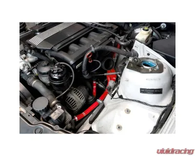 HPS Red Silicone Heater Hose Kit BMW 323i 2.5L M52TU/M54 (E46) 2000 - 57-1937-RED
