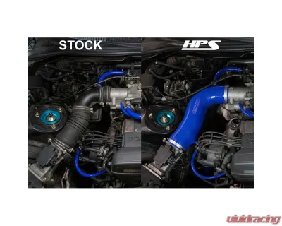 HPS Performance Black Silicone Air Intake Hose Kit for 1993-1996 Toyota Supra 3.0L Non Turbo 2JZ-GE - 57-2051-BLK