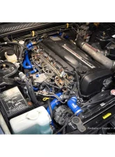 HPS Performance Products Black Silicone Radiator Heater Hose Kit for Nissan Skyline GT-R R33 RB26DETT 1995-1998                                     - 57-2135-BLK - Image 2