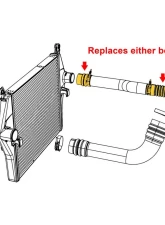 HPS Intercooler Hoses Orange Dodge Ram 2500 6.7L Diesel Cummins 2010                                     - 57-2208 - Image 2