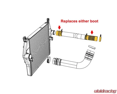HPS Intercooler Hoses Orange Dodge Ram 2500 6.7L Diesel Cummins 2010 - 57-2208