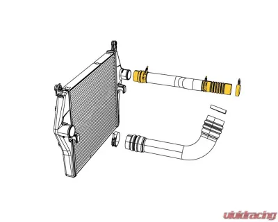 HPS Intercooler Hoses Orange Dodge Ram 2500 6.7L Diesel Cummins 2010 - 57-2209