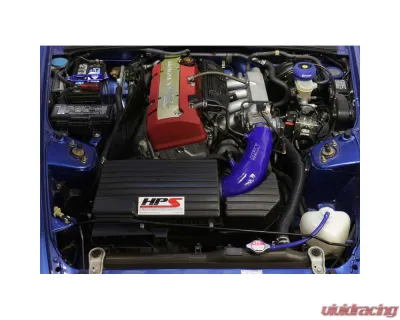 HPS Black Reinforced Silicone Post MAF Air Intake Hose Kit for Honda 06-09 S2000 AP2 2.2L F22 - 57-3004-BLK