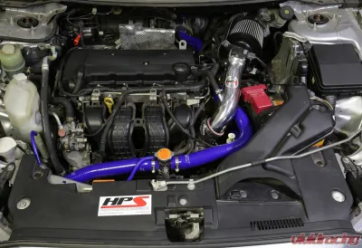 HPS Black Shortram Air Intake + Heat Shield for 08-14 Mitsubishi Lancer 2.0L 2.4L NonTurbo w/ EGR Tube - 827-162WB