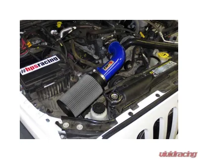 HPS Performance Shortram Air Intake Kit 07-11 Jeep Wrangler 3.8L V6, Blue - 827-300BL