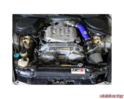 HPS Performance Shortram Air Intake Kit 03-06 Nissan 350Z 3.5L V6, Includes Heat Shield, Blue - 827-520BL