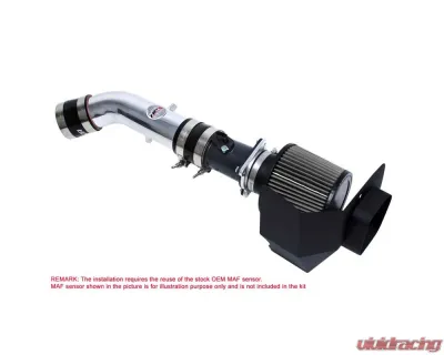 HPS Performance Shortram Air Intake Kit 03-06 Nissan 350Z 3.5L V6, Includes Heat Shield, Polish - 827-520P