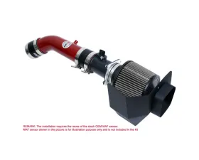 HPS Performance Shortram Air Intake Kit 03-06 Nissan 350Z 3.5L V6, Includes Heat Shield, Red