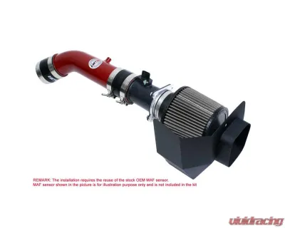 HPS Performance Shortram Air Intake Kit 03-06 Nissan 350Z 3.5L V6, Includes Heat Shield, Red - 827-520R