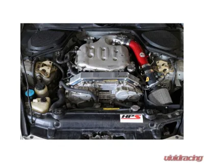 HPS Performance Shortram Air Intake Kit 03-06 Nissan 350Z 3.5L V6, Includes Heat Shield, Red - 827-520R